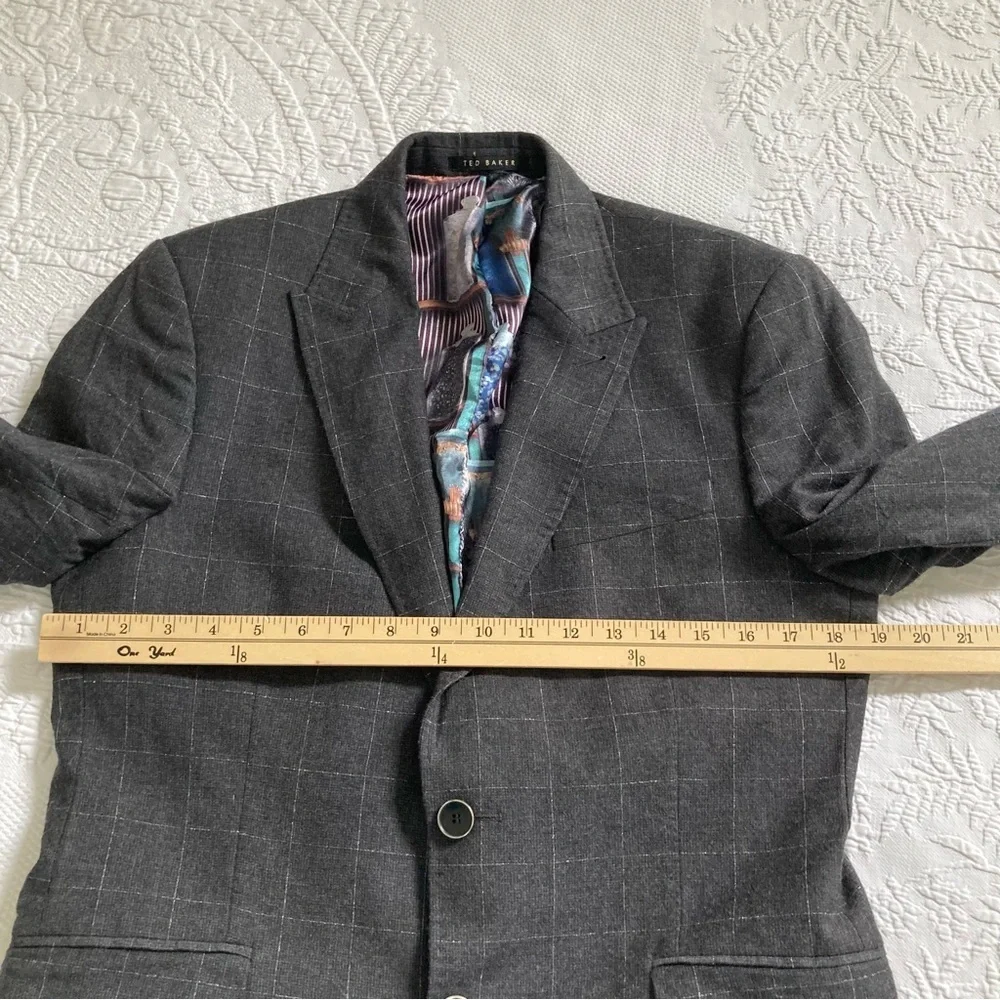 Ted Baker Mens Wool blazer Italy Fashion Fit *Altered Chest is 38” approx 37R